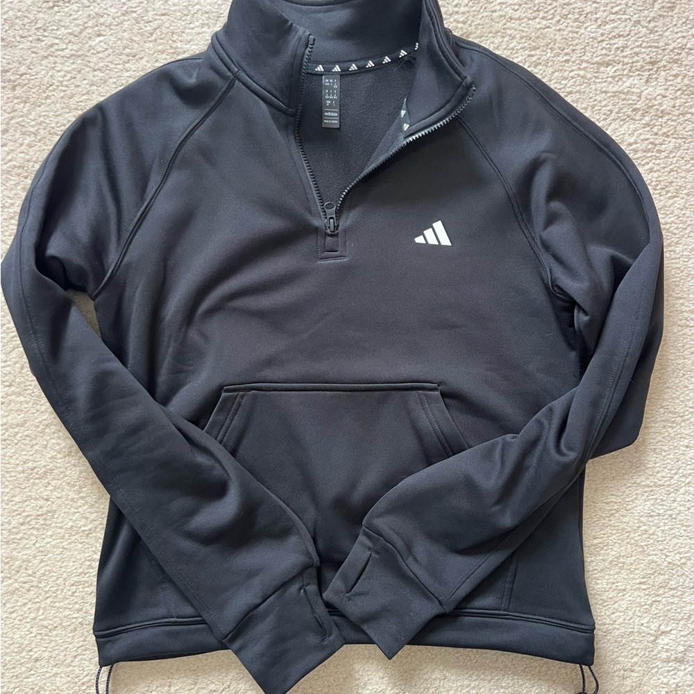 Adidas Black Pullover with Logo Accents